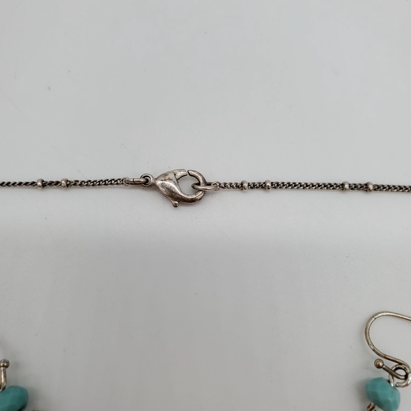 2009 Avon Turquoise Colored & Brown Medallion Necklace Earrings Gift Set - Picture 5 of 7